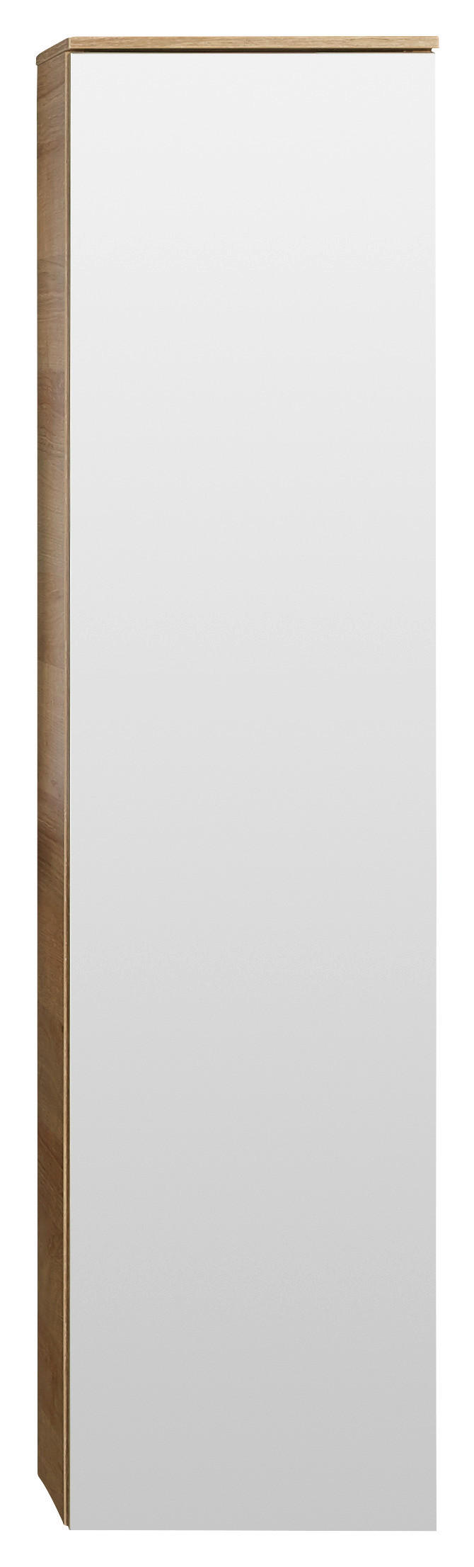 MIDISCHRANK 30/121/17 cm  - Chromfarben/Eichefarben, Design, Glas/Holzwerkstoff (30/121/17cm) - Dieter Knoll