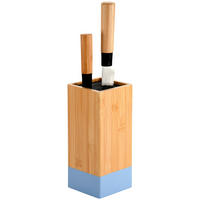 MESSERBLOCK  - Hellbraun/Hellblau, Basics, Holz/Kunststoff (10/10/23cm) - Kesper