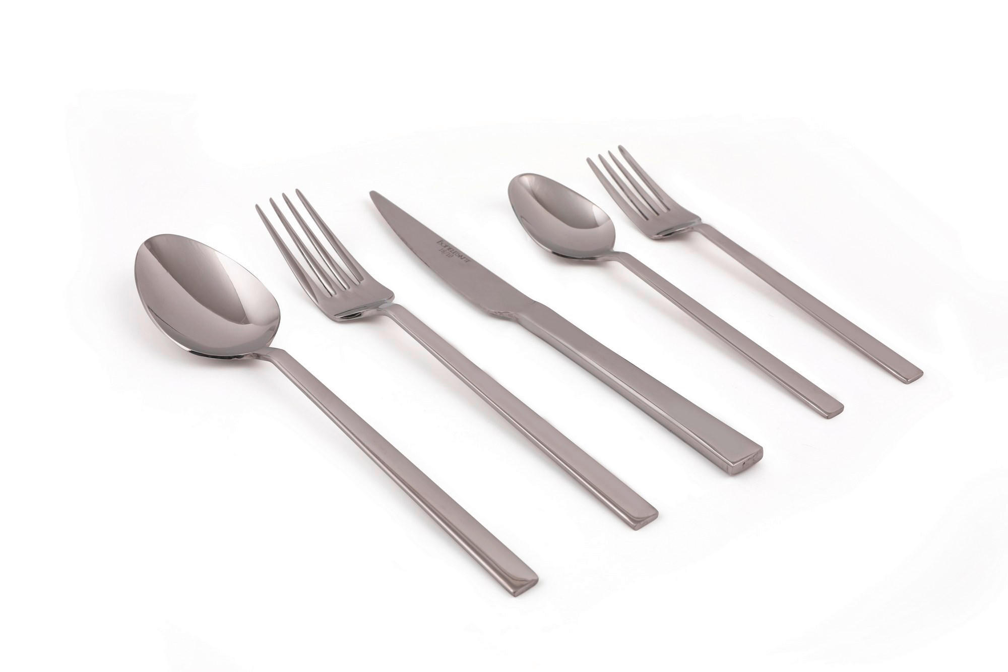 BESTECKSET 60-teilig Edelstahl  - Chromfarben, Basics, Metall (20,5/10/7cm) - P & B