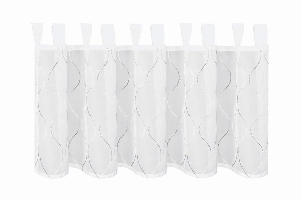 KURZGARDINE   145/50 cm   - Anthrazit/Weiß, KONVENTIONELL, Textil (145/50cm)