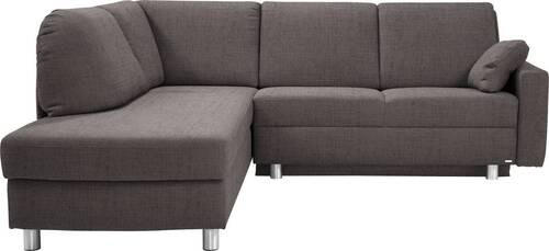 ECKSOFA in Chenille Grau  208/227 cm  - Alufarben/Grau, KONVENTIONELL, Textil/Metall (208/227cm) - Sedda