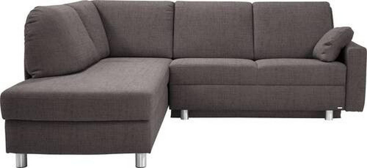 ECKSOFA in Chenille Grau  208/227 cm  - Alufarben/Grau, KONVENTIONELL, Textil/Metall (208/227cm) - Sedda