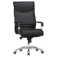 KANCELÁRSKE KRESLO, vzhľad kože, čierna - čierna/hliníková, Konventionell, kov/textil (61/126/60cm) - MID.YOU