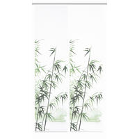 FLÄCHENVORHANG  2 Stück  halbtransparent  60/245 cm   - Weiß/Grün, Natur, Textil (60/245cm)