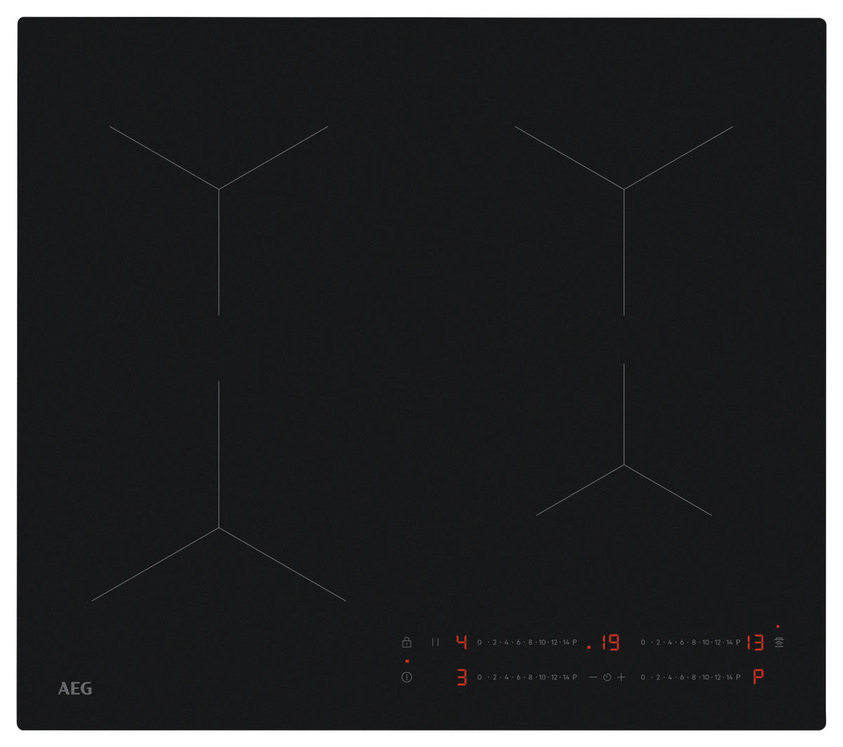 BACKOFENSET XXXL60  - Schwarz, Basics, Glas/Metall (56,0/59,3/55,0cm) - AEG