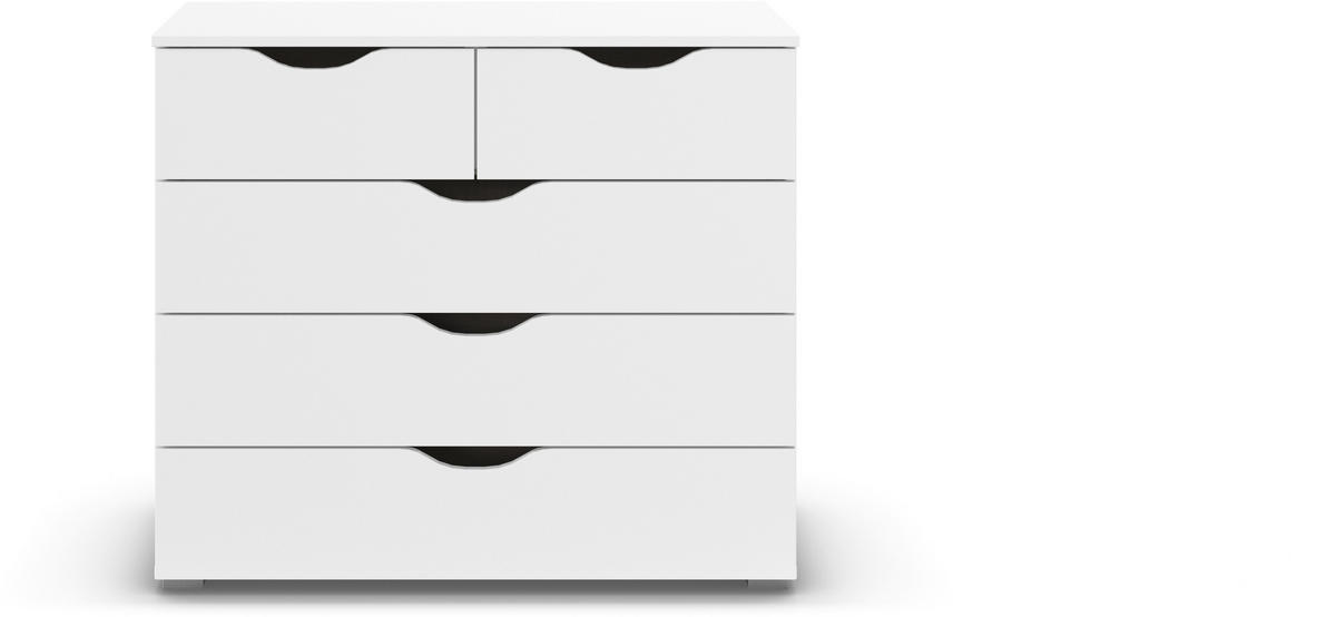 KOMMODE  in 93/81/42 cm  - Silberfarben/Weiß, MODERN, Holzwerkstoff (93/81/42cm) - Rauch Möbel