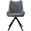 STUHL - Schwarz/Grau, Design, Textil/Metall (55/89/61cm) - Ambia Home