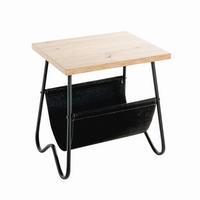 PRÍRUČNÝ STOLÍK, čierna, farba duba - čierna/farba duba, Trend, kov/kompozitné drevo (48/40/51cm)