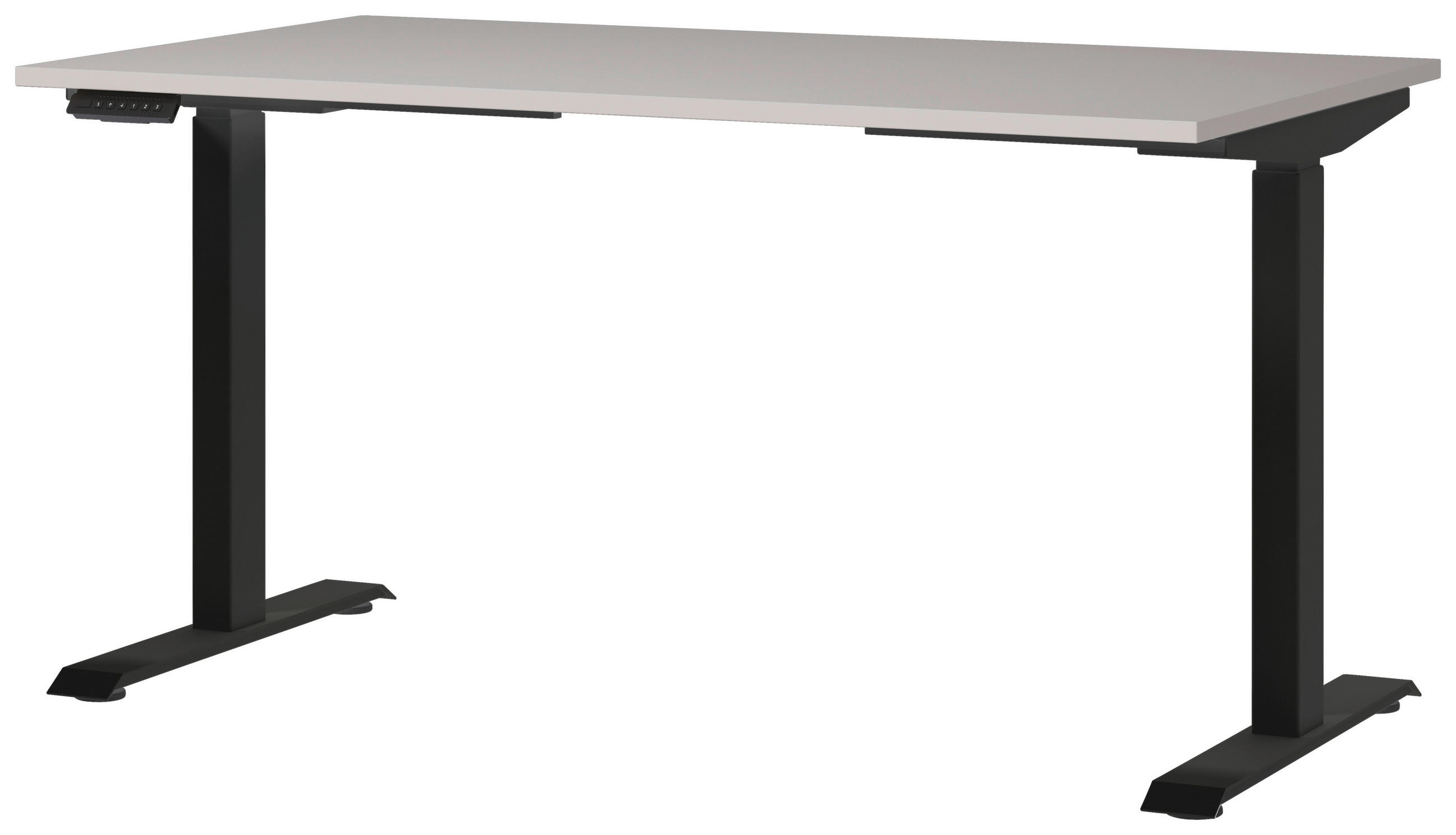 SCHREIBTISCH 140/80/72-118 cm  in Schwarz, Kaschmir  - Kaschmir/Schwarz, MODERN, Holzwerkstoff/Metall (140/80/72-118cm) - Novel