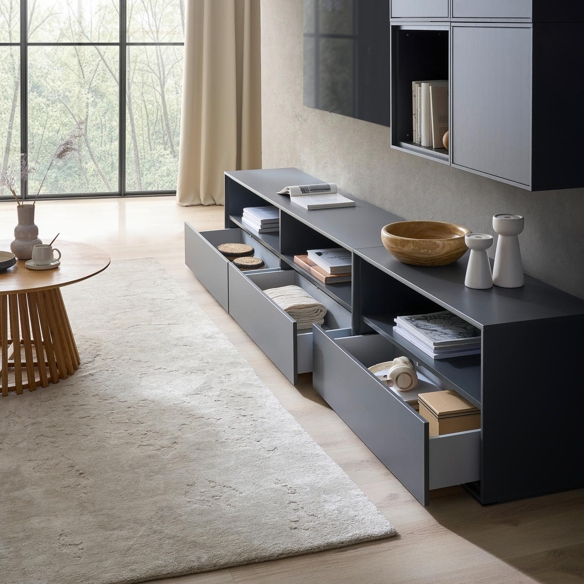 SCHUBLADE 87,8/23/31,5 cm   - Graphitfarben, Design, Holzwerkstoff (87,8/23/31,5cm) - home24