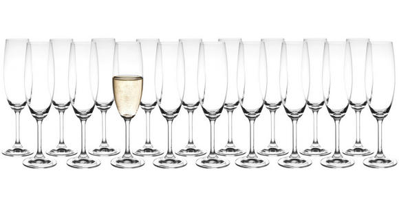 GLÄSERSET 18-teilig - Klar, KONVENTIONELL, Glas (0,22l) - Novel