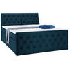 BOXSPRINGBETT 180/200 cm  in Dunkelblau  - Schwarz/Dunkelblau, KONVENTIONELL, Kunststoff/Textil (180/200cm) - Carryhome