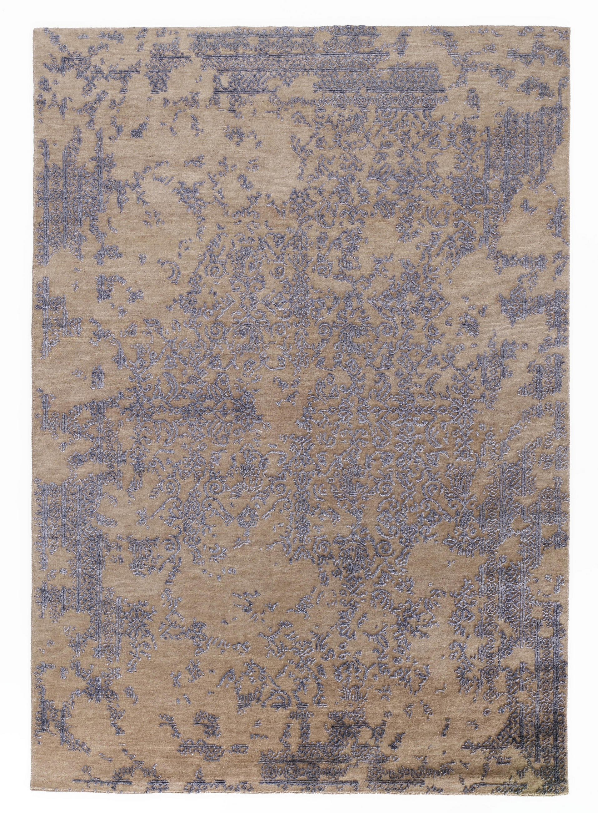 Wollteppich 70/140 cm Soho Aurora  - Blau/Creme, Design, Textil (70/140cm) - Musterring