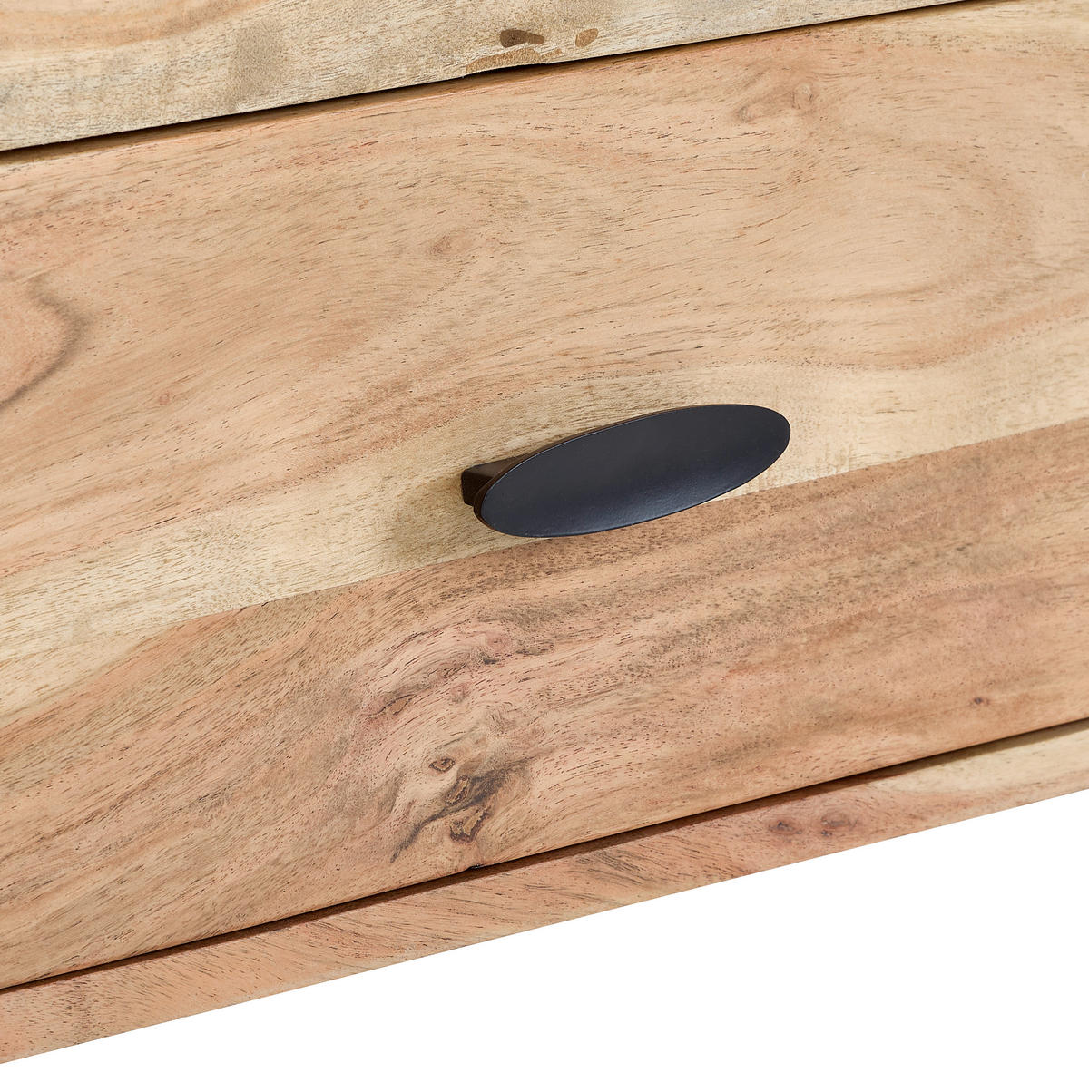 Tallinn Highboard Bissau  in 140/135/40 cm  - Goldfarben/Naturfarben, Natur, Glas/Holz (140/135/40cm) - Livetastic