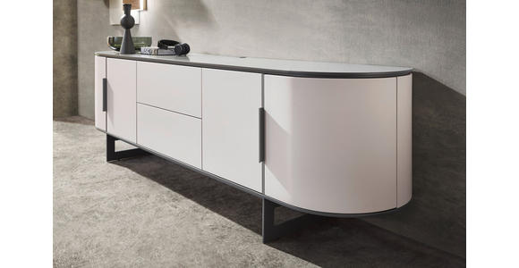 LOWBOARD 220/65/45 cm - Anthrazit/Beige, Design, Holzwerkstoff/Metall (220/65/45cm) - Ambiente