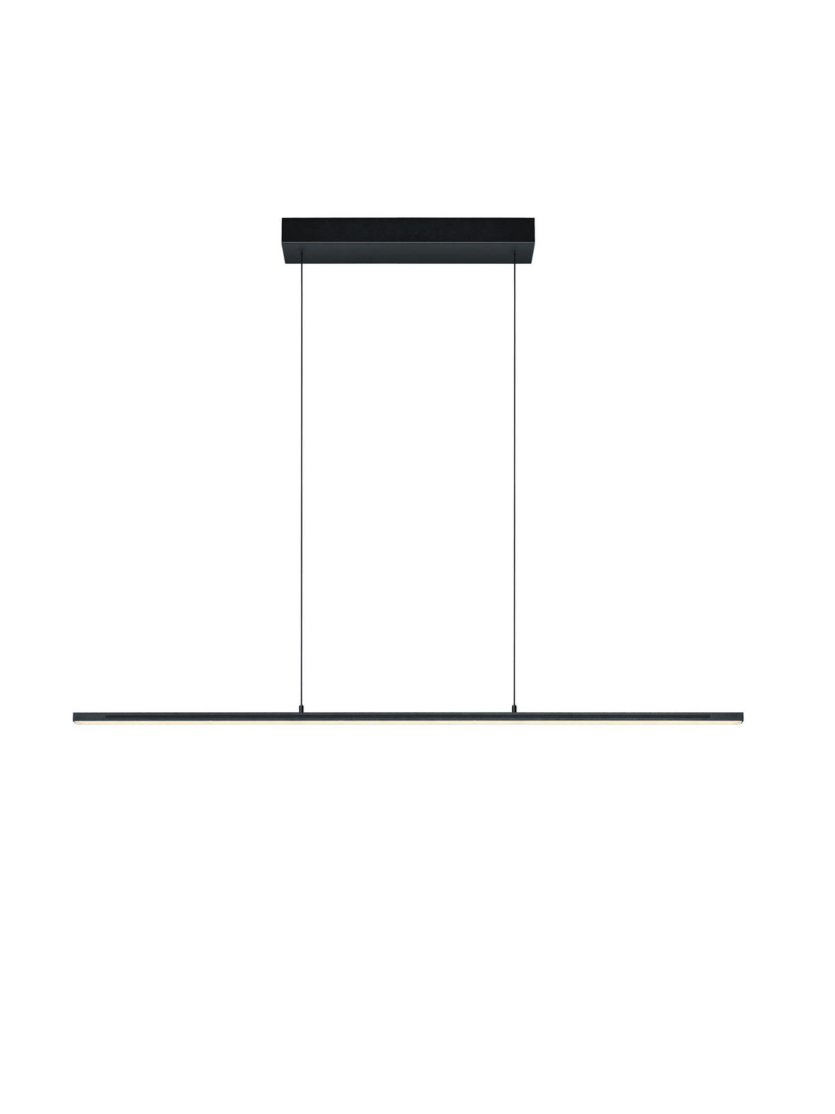 LED-HÄNGELEUCHTE 121/150 cm   - Schwarz, MODERN, Metall (121/150cm) - Hell