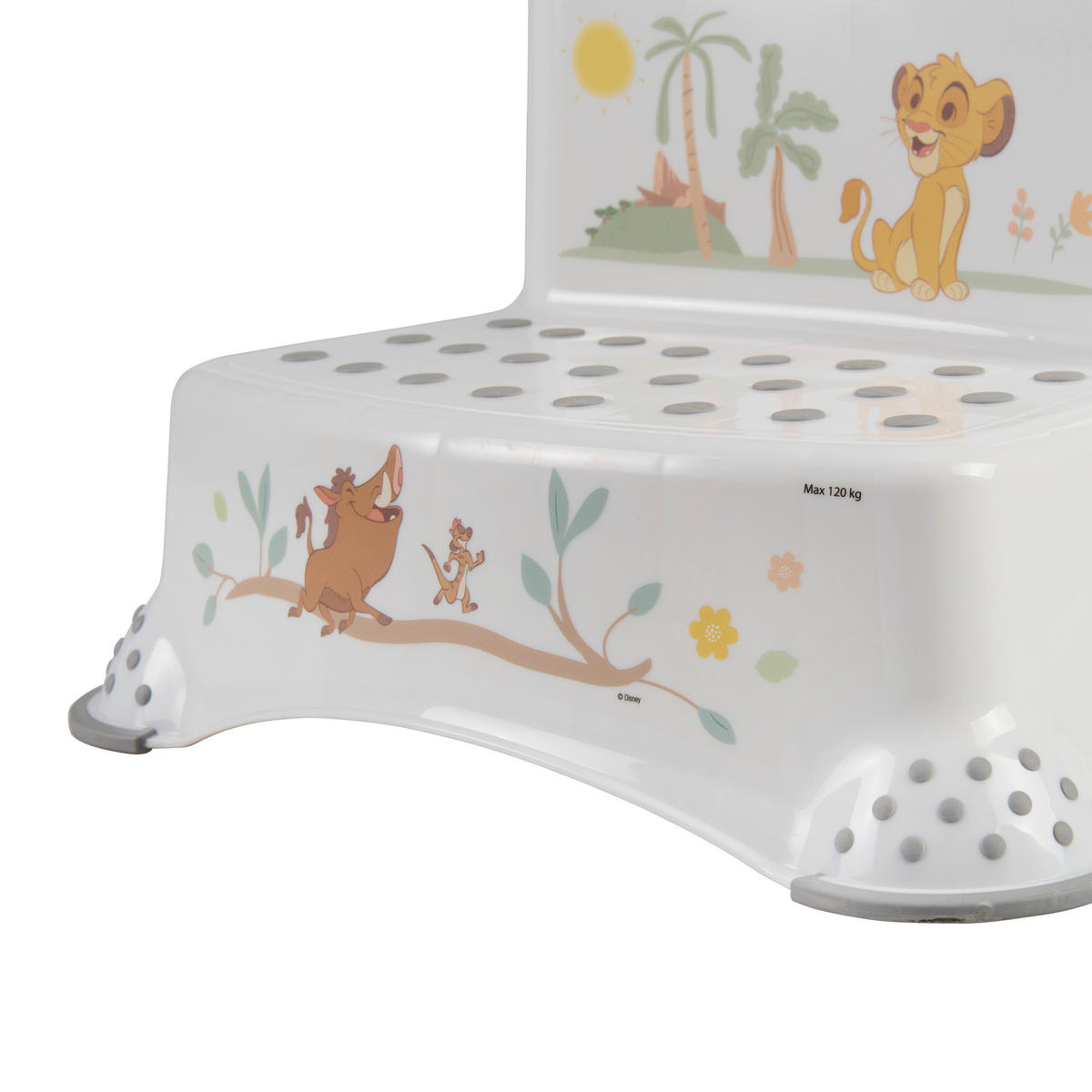 TRITTHOCKER LION KING  - Weiß Hochglanz, Basics, Kunststoff (40/37/21cm) - Disney