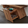 WOHNWAND  in Schlammfarben, Buchefarben  279/185/47 cm  - Edelstahlfarben/Schlammfarben, Natur, Glas/Holz (279/185/47cm) - Valnatura