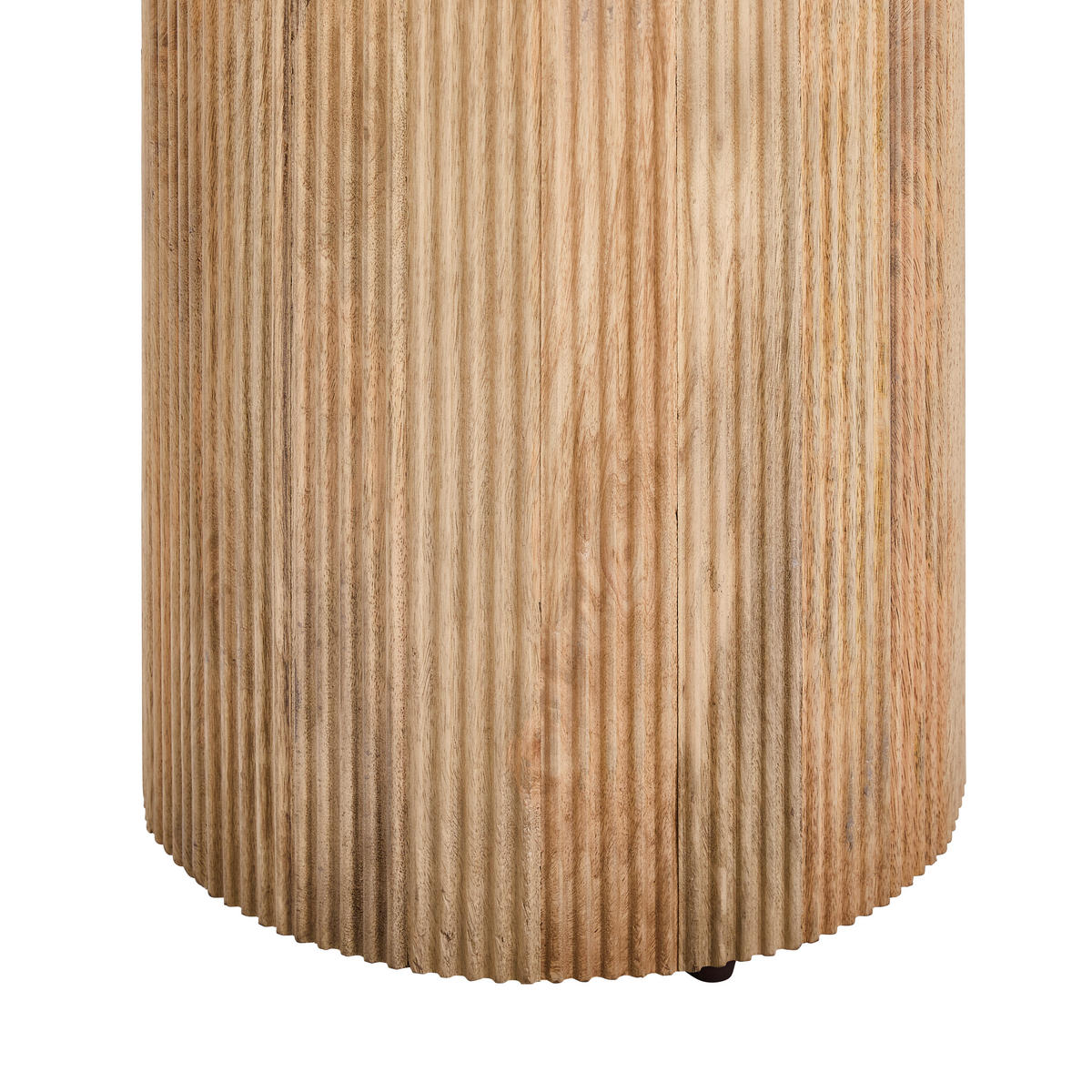 COUCHTISCH Mangoholz vollmassiv 60/60/45 cm rund Naturfarben, Weiß  - Naturfarben/Weiß, Design, Holz/Stein (60/60/45cm) - Livetastic