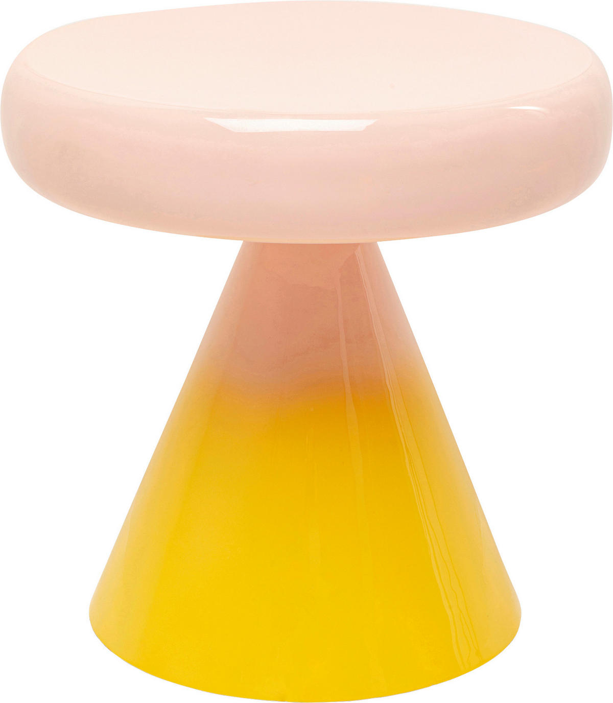BEISTELLTISCH in Metall 42/42/40 cm  - Gelb/Rosa, Design, Metall (42/42/40cm) - Kare-Design
