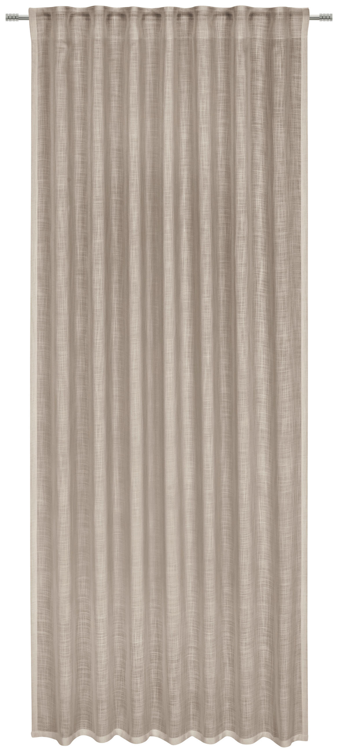 HOTOVÝ ZÁVĚS, poloprůhledné, 140/245 cm - hnědá, Natur, textil (140/245cm) - Esposa