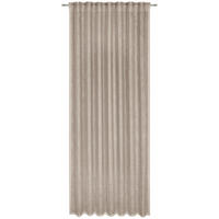 HOTOVÝ ZÁVĚS, poloprůhledné, 140/245 cm - hnědá, Natur, textil (140/245cm) - Esposa