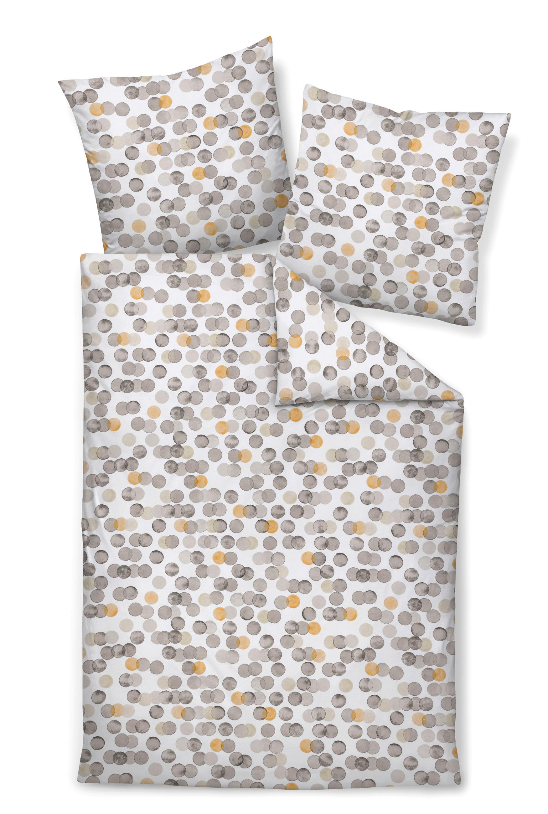 POSTELJNINA 135/200 cm bombažni flanel sivorjava  - sivorjava, Konvencionalno, tekstil (135/200cm) - Janine