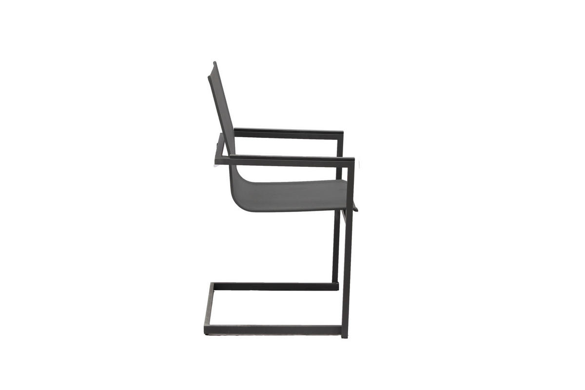 GARTENSTUHL Metall, Kunststoff Anthrazit, Grau  - Anthrazit/Grau, Basics, Kunststoff/Metall (50/56/90cm) - Gardenson