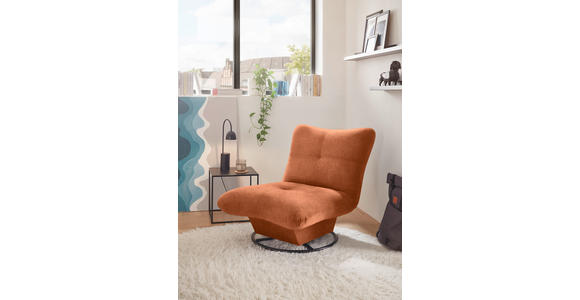 SESSEL in Struktur Terracotta - Terracotta/Schwarz, KONVENTIONELL, Textil/Metall (96/75/93cm) - Carryhome