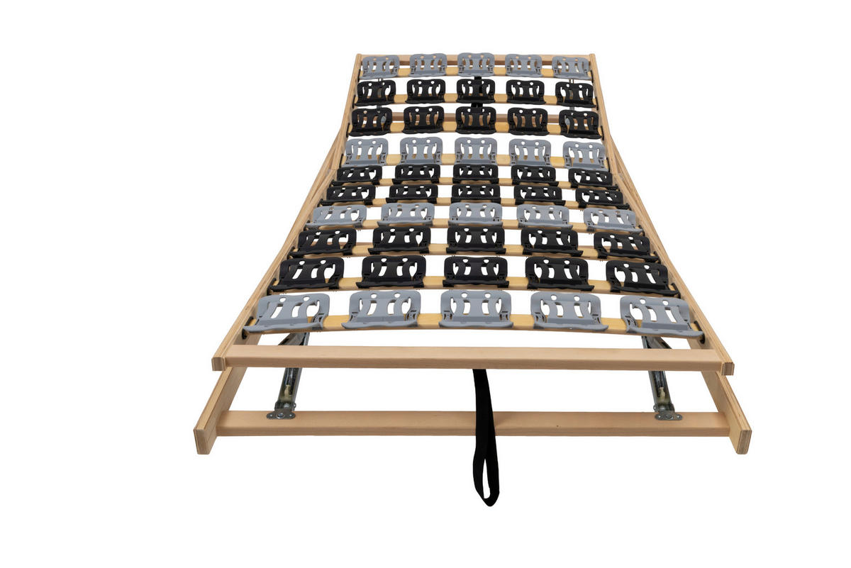 TELLERLATTENROST 80/200 cm Kopfteil, Fußteil, Mittelzone verstellbar,  - Anthrazit/Silberfarben, Basics, Holz/Kunststoff (80/200cm) - MID.YOU