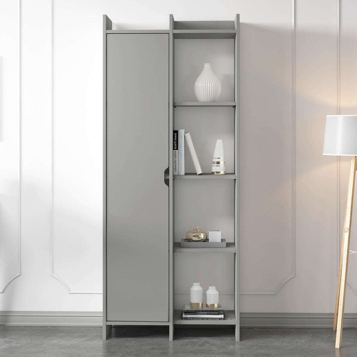 HYLLA i 70/180/30 cm grå  - grå, Design, trämaterial (70/180/30cm) - Livetastic