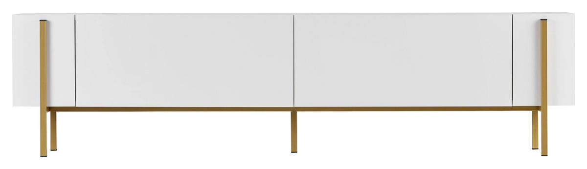 TV-ELEMENT Holzwerkstoff Weiß, Goldfarben  - Goldfarben/Weiß, MODERN, Holzwerkstoff (180/45/30cm) - MID.YOU