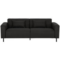 KÉTÜLÉSES KANAPÉ textil fekete  - fekete, Modern, textil/fém (204/76/79cm) - P & B