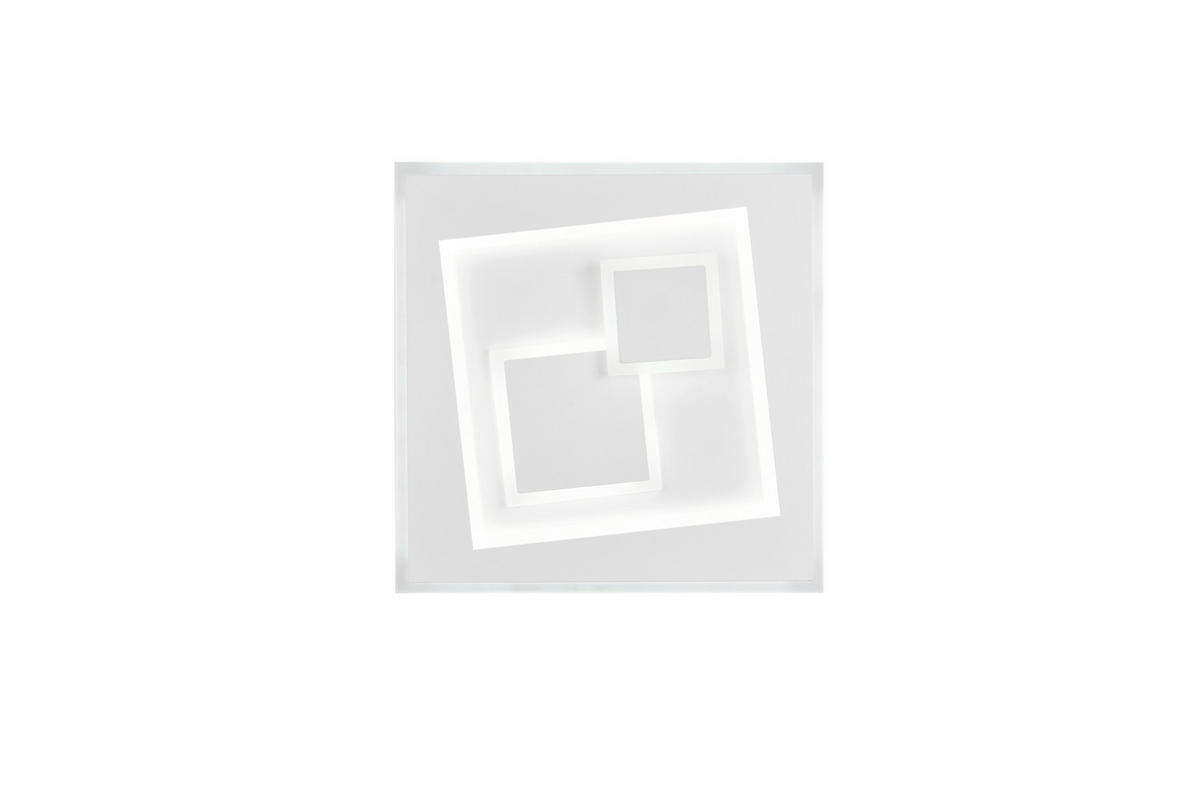 Plafonieră Cu Led    35,5/35,5/6 cm  - alb, Design, plastic/metal (35,5/35,5/6cm)