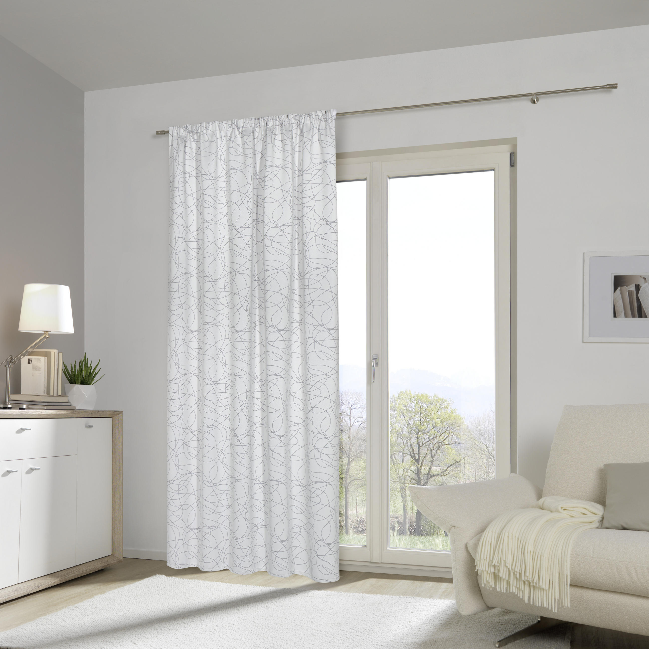 GOTOVA ZAVESA sivobraon - sivobraon, Konvencionalno, tekstil (140/245cm) - Esposa