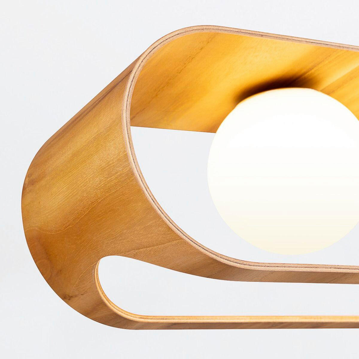 HÄNGELEUCHTE    - Teakfarben, Natur, Glas/Holz (20/52,9/20cm) - Elstead Lighting