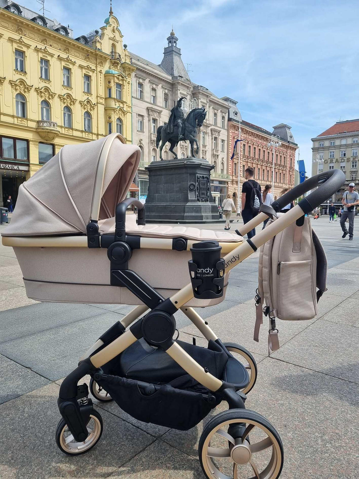 DJEČJA KOLICA  PEACH 7  - bež/zlatne boje, Basics, tekstil/plastika (75/55/39cm) - ICANDY