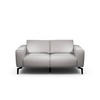 2-SITZER-SOFA in Chenille Hellgrau  - Hellgrau/Schwarz, Design, Textil/Metall (180/86/86-94cm) - SENSOO