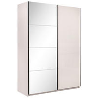 SCHIEBETÜRENSCHRANK 150/210/62 cm 2-türig Kaschmir  - Kaschmir/Schwarz, MODERN, Holzwerkstoff/Metall (150/210/62cm) - MID.YOU