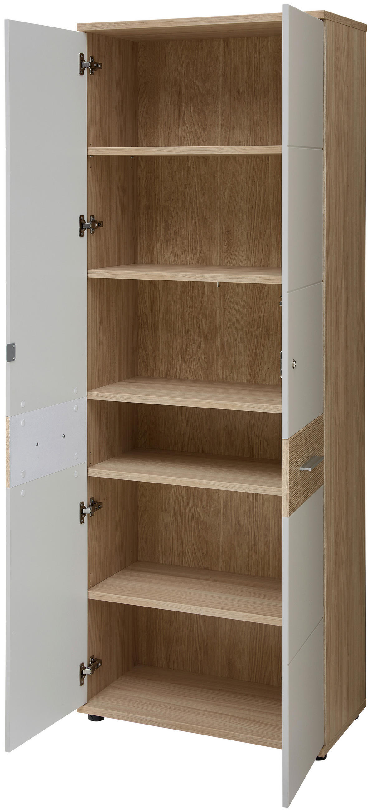 IRATTARTÓ SZEKRÉNY - kasmírszínű/tölgyfa színű, Konventionell, faalapú anyag (75/200/38cm) - Stylife