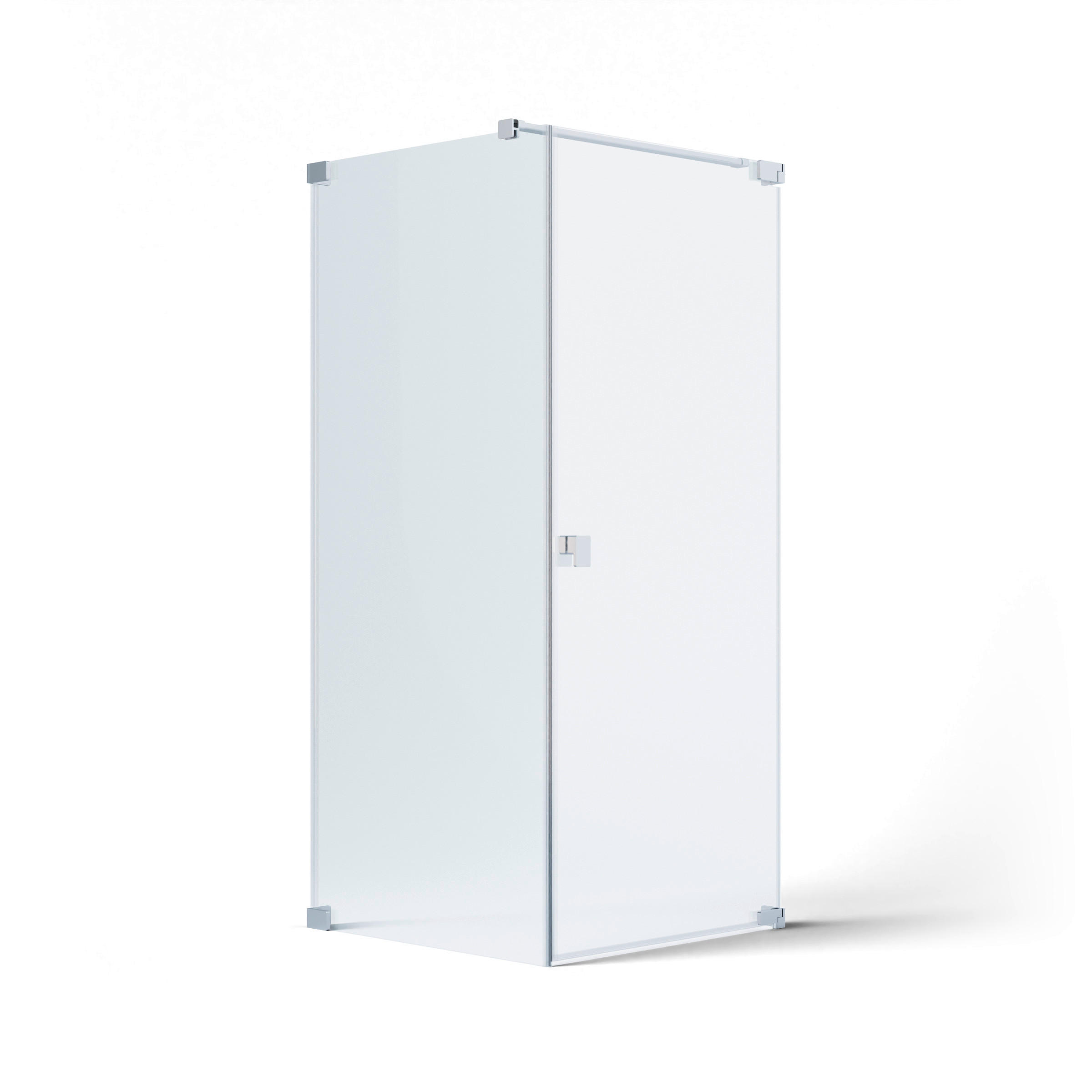 DUSCHKABINE 90/200/80 cm  in Silberfarben  - Silberfarben, MODERN, Glas/Metall (90/200/80cm) - Schöner Wohnen