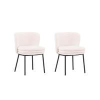 STOLSET 2 styck kan torkas av   svart, vit  - vit/svart, Modern, metall/textil (47/77/57cm) - Livetastic