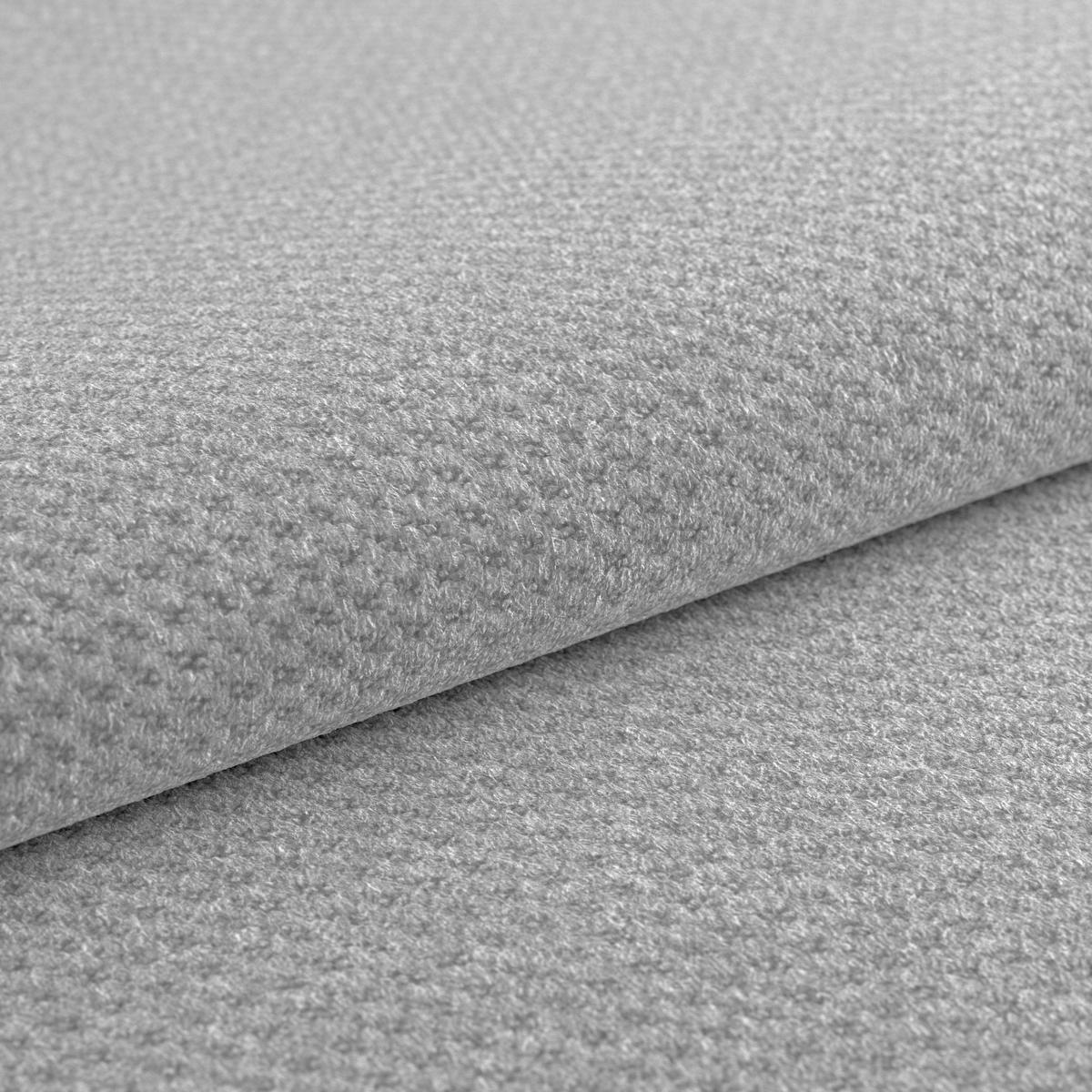 ECKSOFA MENDOZA NEW Blaugrau Chenille, Struktur Zierkissen, Rückenkissen, Bettkasten  - Blaugrau/Schwarz, KONVENTIONELL, Textil (197/309cm) - MID.YOU