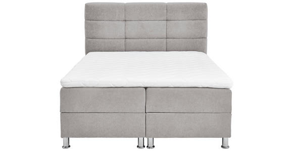 BOXBETT 140/200 cm  in Grau  - Chromfarben/Grau, KONVENTIONELL, Textil/Metall (140/200cm) - Carryhome