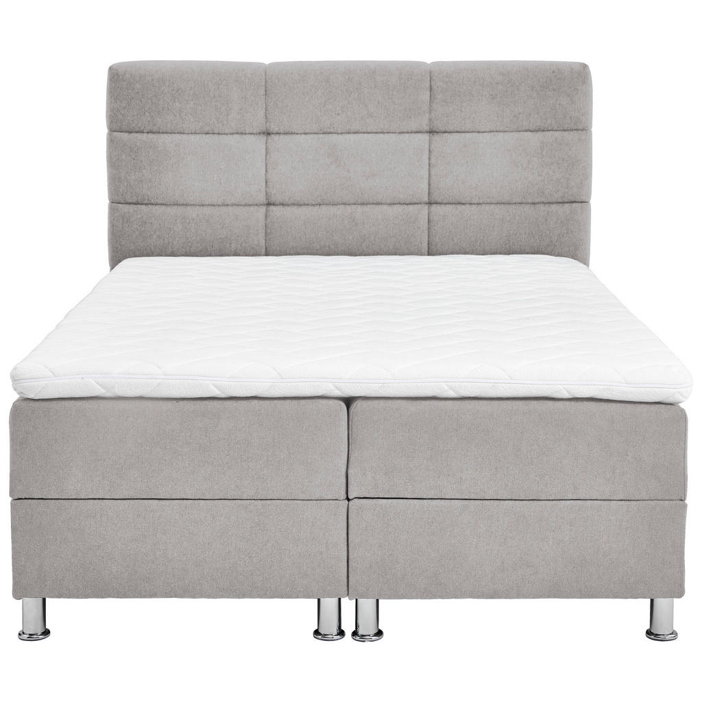 Thumbnail - Carryhome Boxbett, Grau, Textil, H2, 7-Zonen, Höhe ca. 20 cm, 160x200 cm, Topper durchgehend, in verschiedenen Größen er...