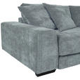 ECKSOFA in Flachgewebe Grau  - Schwarz/Grau, KONVENTIONELL, Holz/Textil (280/190cm) - Carryhome