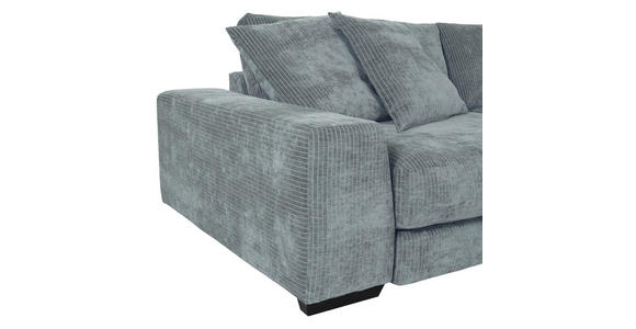 ECKSOFA in Flachgewebe Grau  - Schwarz/Grau, KONVENTIONELL, Holz/Textil (280/190cm) - Carryhome