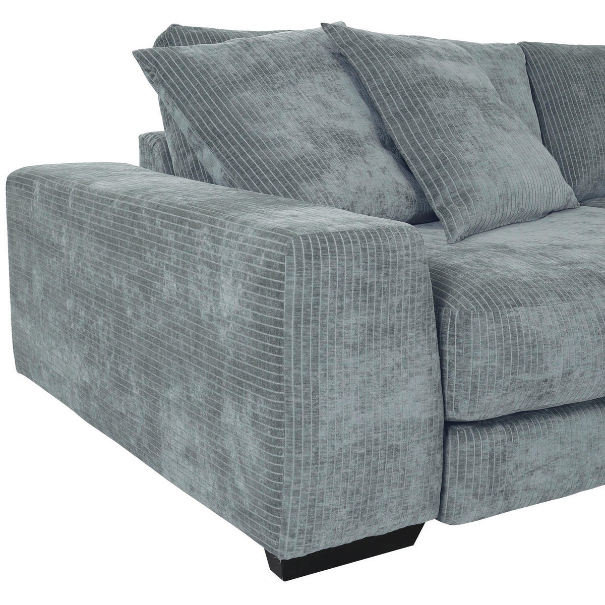 HÖRNSOFFA i flatväv grå  - svart/grå, Klassisk, trä/textil (280/190cm) - Carryhome