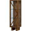 VITRINE Kella in vollmassiv Mangoholz Braun  - Braun, Design, Glas/Holz (40/137/39cm) - Livetastic