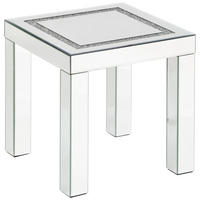 BEISTELLTISCH 40/40/40 cm Silberfarben quadratisch  - Silberfarben, Trend, Glas/Holzwerkstoff (40/40/40cm) - Xora